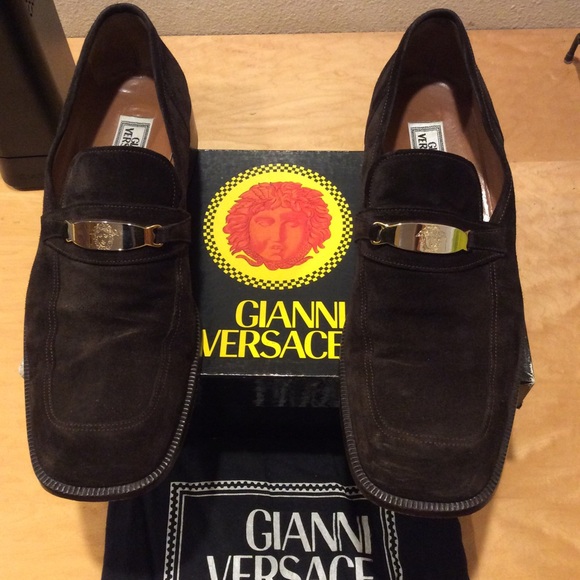 Soldgianni Versace Brown Suede Dress 